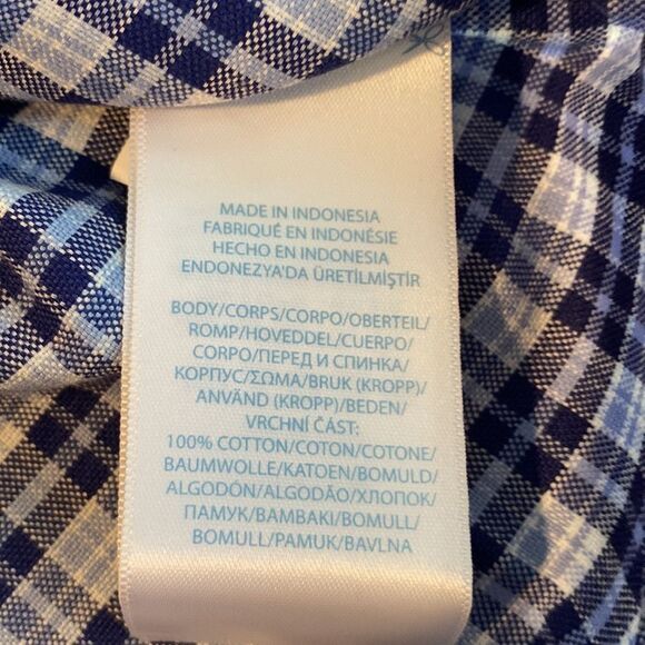 Ralph Lauren Kids Button Up Long Sleeve Shirt in Navy, Blue, White Checks - NEW - Picture 7 of 7